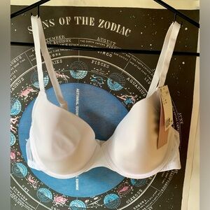 H & M Padded Underwire Bra, White, NWT, 36C